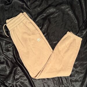 Adidas womens Beige Fleece Jogger Pants